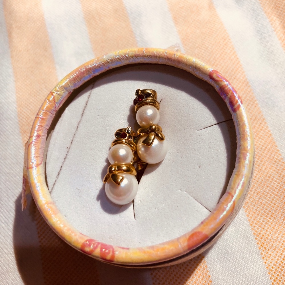 Snowman Clip On Earrings
